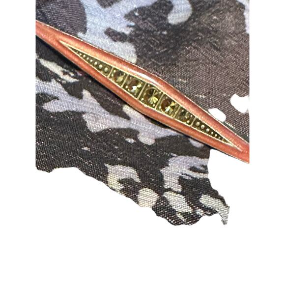 Signed Catherine Popesco Enamel Marcasite Pin Brooch French Designer Handcrafted - Picture 5 of 10